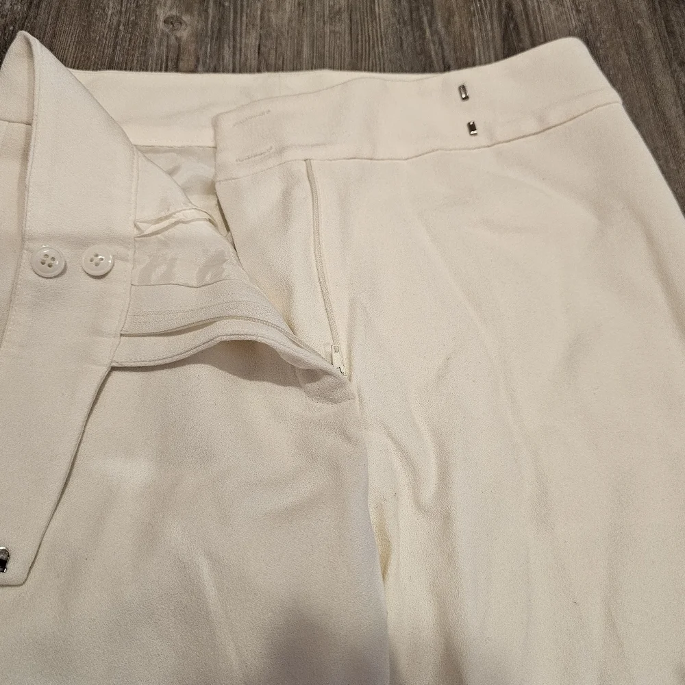 Tahari ASL Women's Cream Wide Leg Career Pants Size 2 - Picture 4 of 10